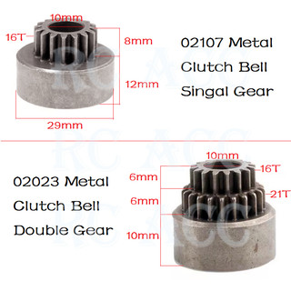 Rc 1 Cái 02107 / 02023 Bộ Ly Hợp Chuông Kim Loại Cho Xe Hơi Điều Khiển Từ Xa 1 / 10 hsp 94101 94102 94108 94109 94110 94110 94122 94155 94166 9418