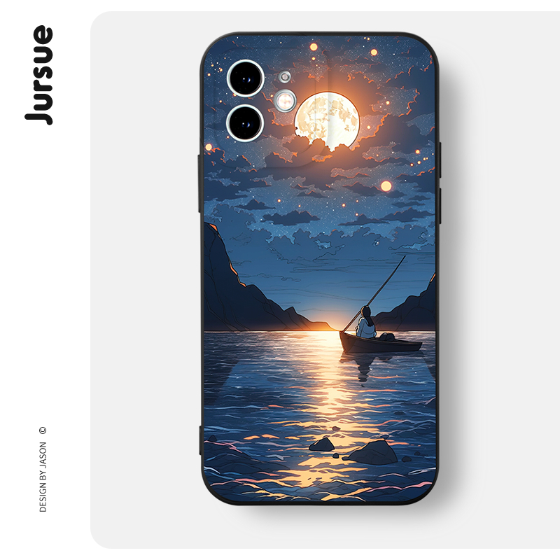 Ốp điện thoại JURSUE dễ thương đẹp vintage dẻo Cho iphone 15 14 13 12 11 Pro Max SE 2020 X XR XS 8 7 ip 6S 6 Plus XYH2061