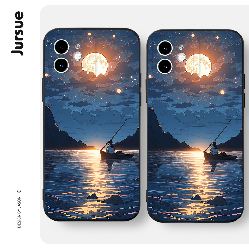 Ốp điện thoại JURSUE dễ thương đẹp vintage dẻo Cho iphone 15 14 13 12 11 Pro Max SE 2020 X XR XS 8 7 ip 6S 6 Plus XYH2061