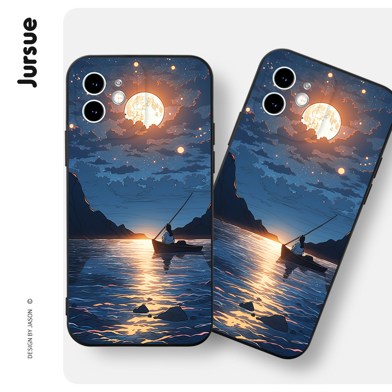 Ốp điện thoại JURSUE dễ thương đẹp vintage dẻo Cho iphone 15 14 13 12 11 Pro Max SE 2020 X XR XS 8 7 ip 6S 6 Plus XYH2061