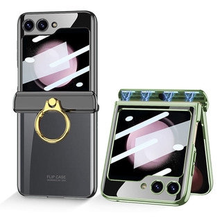Dành Cho Samsung Galaxy Z Flip 6 Flip 5 Ốp Lưng Mạ Điện full cover Phantom Vòng Trục Chính Giá Đỡ Gấp Vỏ Bảo Vệ