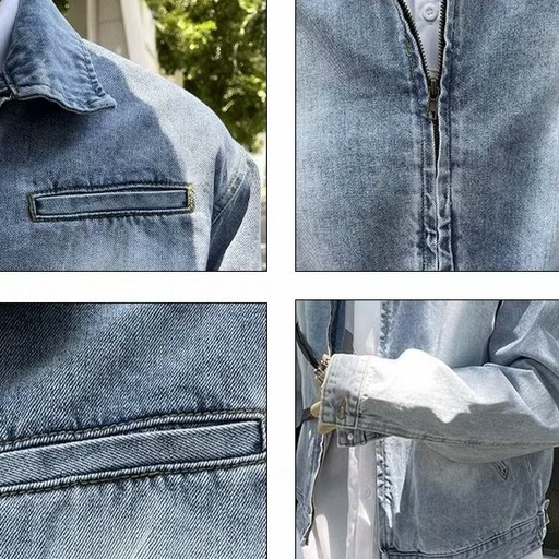 Áo Khoác Denim Ngắn Phong Cách Hàn Quốc Thời Trang Cao Cấp Cho Nam Áo Khoác Jean Unisex Nam Nữ Màu Bò Xanh Cào Xước Phong Cách