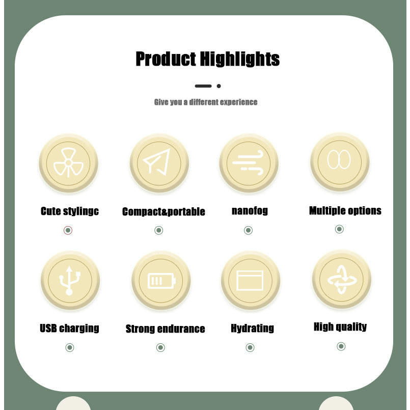 Aringlee Máy Phun Sương Tạo Ẩm mini Cầm Tay Kiểu Hoạt Hình Dễ Thương