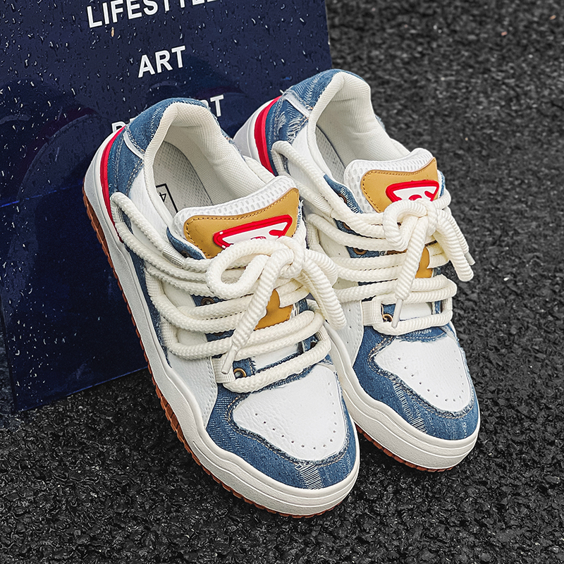 Giày Thể Thao denim Cổ Thấp Thời Trang Cho Cặp Đôi