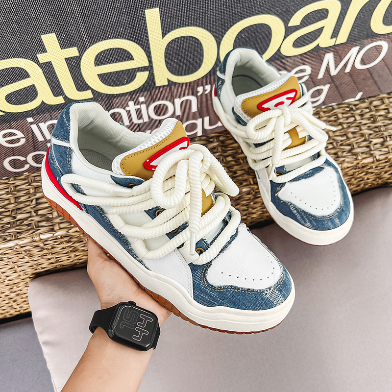 Giày Thể Thao denim Cổ Thấp Thời Trang Cho Cặp Đôi