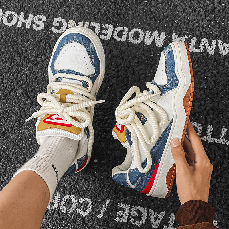 Giày Thể Thao denim Cổ Thấp Thời Trang Cho Cặp Đôi