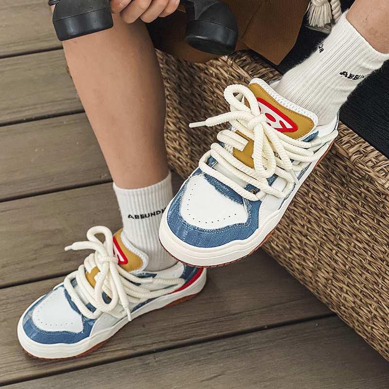 Giày Thể Thao denim Cổ Thấp Thời Trang Cho Cặp Đôi