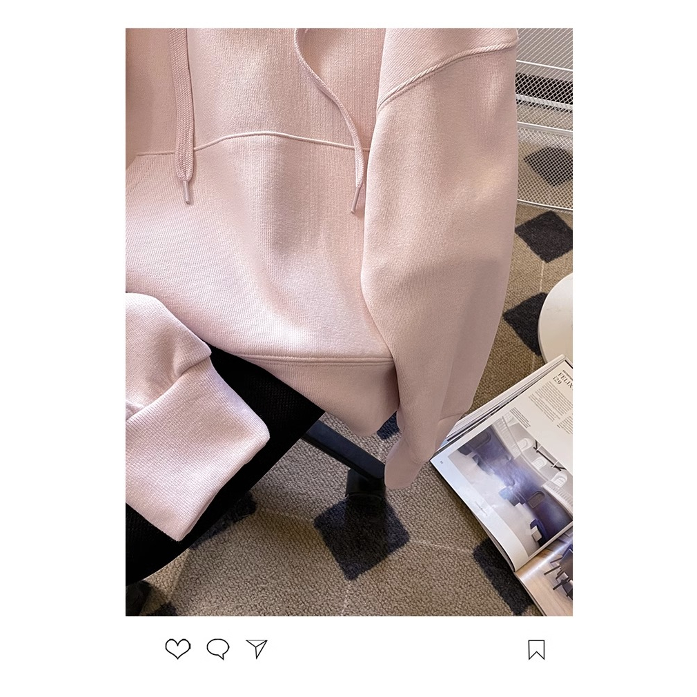 Áo Hoodie Mỏng Dáng Rộng Thêu Họa Tiết Thời Trang Xuân Thu Cho Nữ