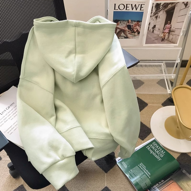 Áo Hoodie Mỏng Dáng Rộng Thêu Họa Tiết Thời Trang Xuân Thu Cho Nữ