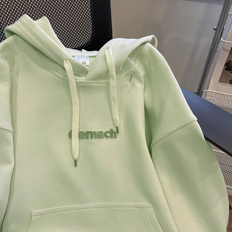 Áo Hoodie Mỏng Dáng Rộng Thêu Họa Tiết Thời Trang Xuân Thu Cho Nữ