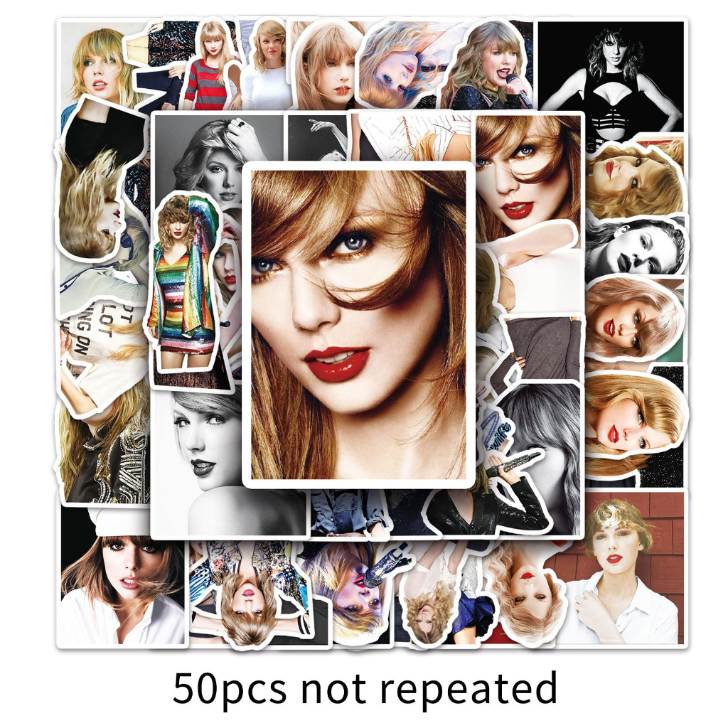 Taylor Set 50 Miếng Dán graffiti Chống Nước Trang Trí Xe Hơi / Vali / Đàn Guitar / Điện Thoại Di Động