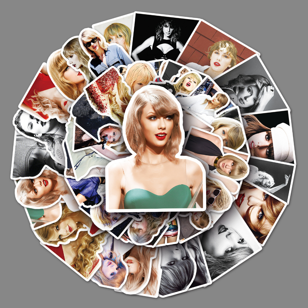 Taylor Set 50 Miếng Dán graffiti Chống Nước Trang Trí Xe Hơi / Vali / Đàn Guitar / Điện Thoại Di Động