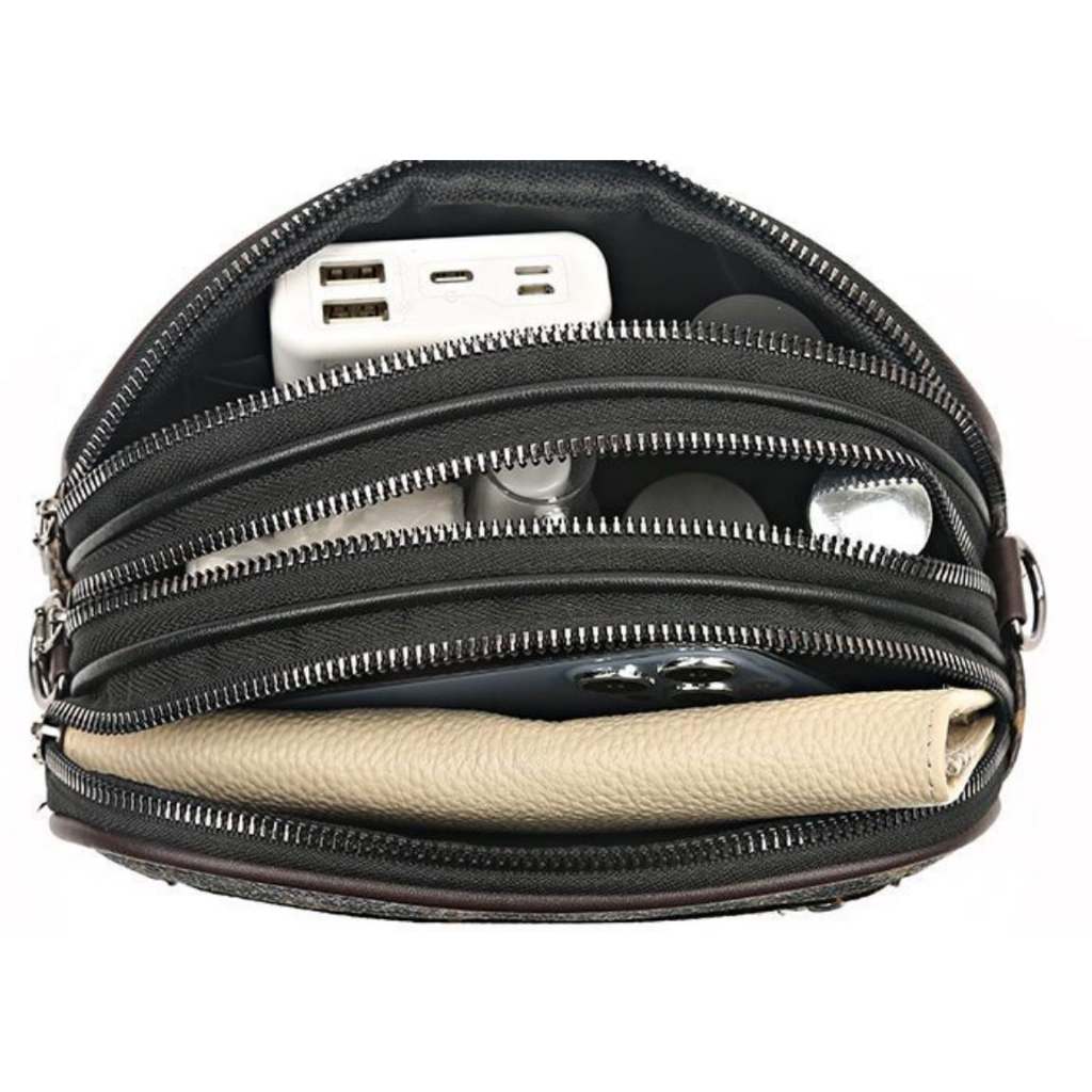 Túi xách nữ, túi đeo chéo Túi đeo vai nhiều ngăn thời trang phong cách Retro