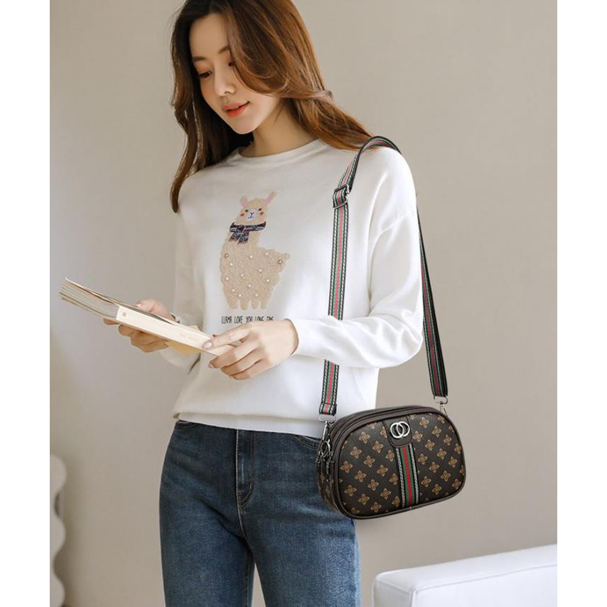 Túi xách nữ, túi đeo chéo Túi đeo vai nhiều ngăn thời trang phong cách Retro