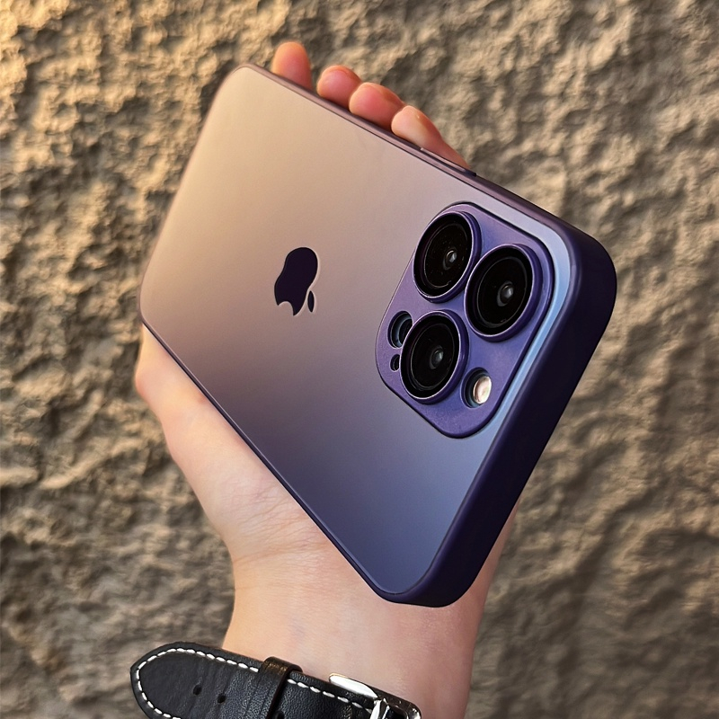 Ốp Điện Thoại Cứng Mặt Kính Có Vòng Nhẫn Sang Trọng Cho iPhone 14 13 12 Pro Max 14 plus