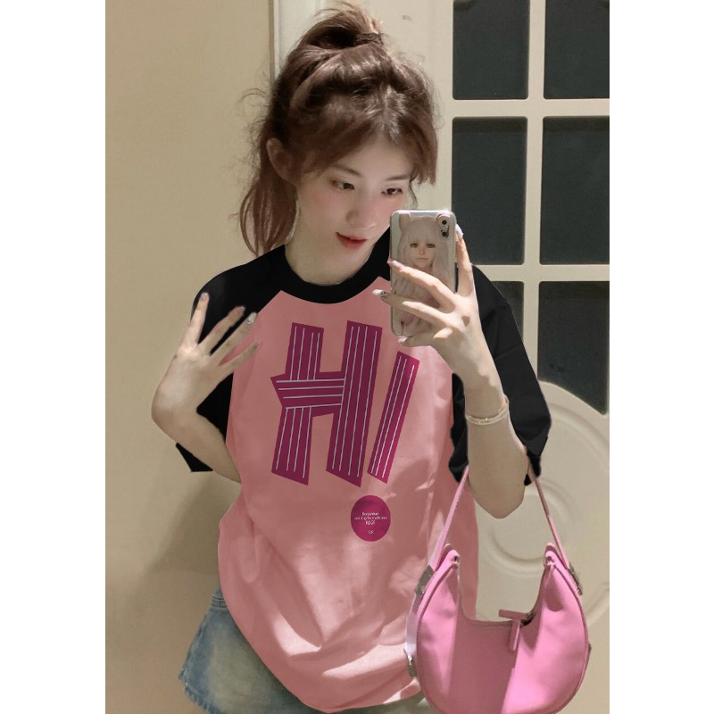 ZHELIHANGFEI Áo Thun Tay Ngắn In Họa Tiết Thời Trang Mùa Hè Mới Cho Nữ