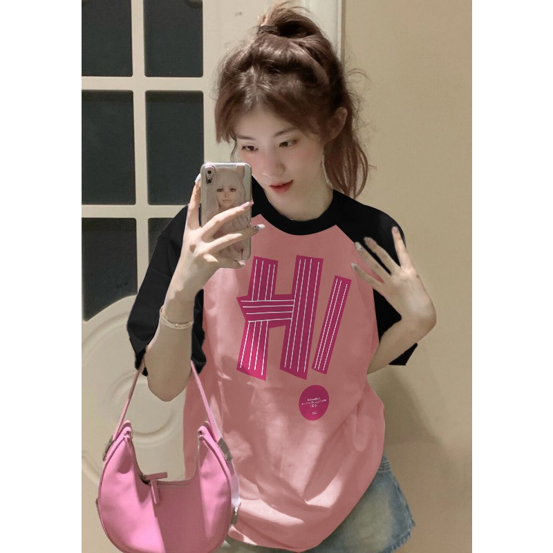 ZHELIHANGFEI Áo Thun Tay Ngắn In Họa Tiết Thời Trang Mùa Hè Mới Cho Nữ