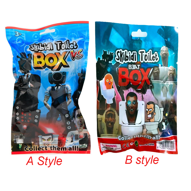Set 24 Mô Hình Nhân Vật Hoạt Hình Trượt Toiletkibidi Bằng pvc skibidi toilet