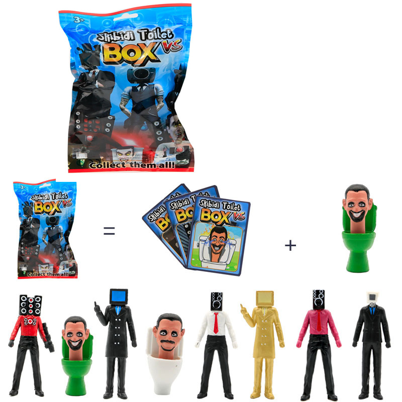 1 Gói Mô Hình Nhân Vật skibidi toilet man Ngẫu Nhiên Làm Quà Tặng Giáng Sinh Cho Bé