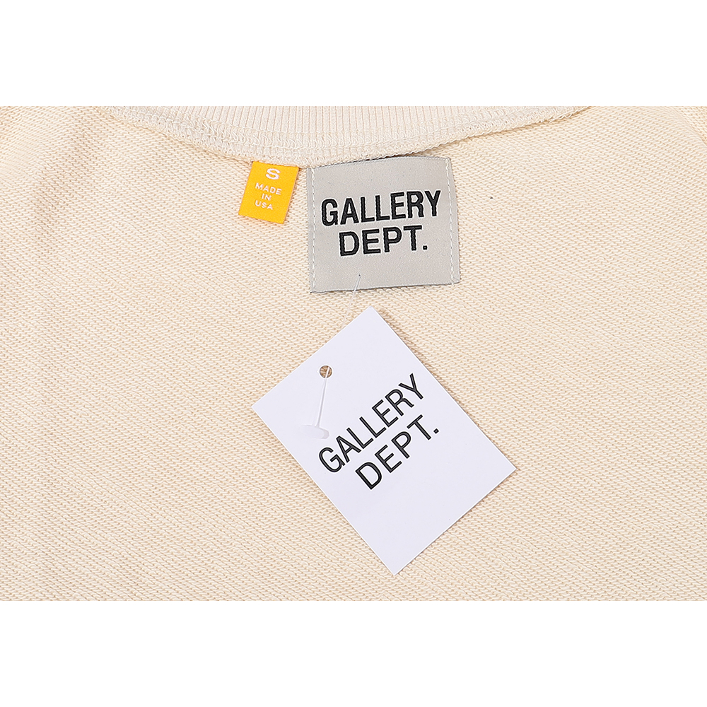 Galallery dept Áo hoodie cotton Nguyên Chất Cổ Tròn Họa Tiết Vẽ Tay Thời Trang Cao Cấp Cho Nam Và Nữ