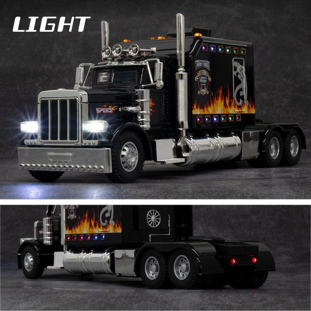 Mô Hình Xe Tải peterbilt 389 Bằng Hợp Kim Tỉ Lệ 1: 24
