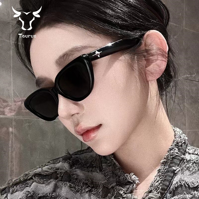 Kính Mát Hình Tam Giác Mắt Mèo Chống Tia uv Cao Cấp Phong Cách retro Mới 2023 Dành Cho Nữ