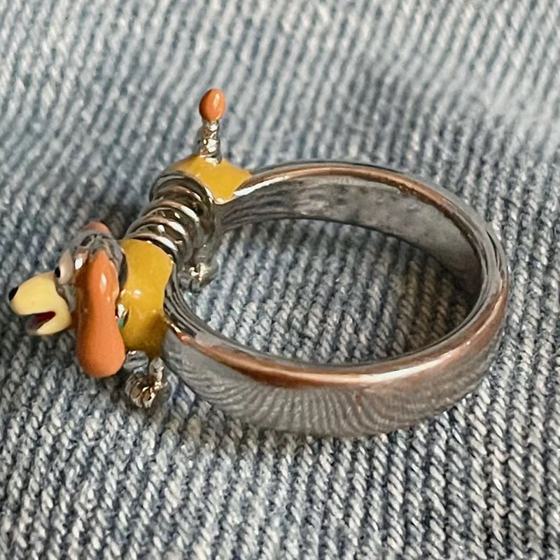 Thời Trang Nhẫn Hợp Kim Hình Cún Con Đáng Yêu