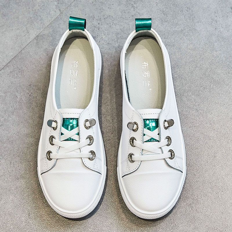 Giày Lười Da Thật Đế Bằng Thời Trang Xuân Hè 2023 Cho Nữ