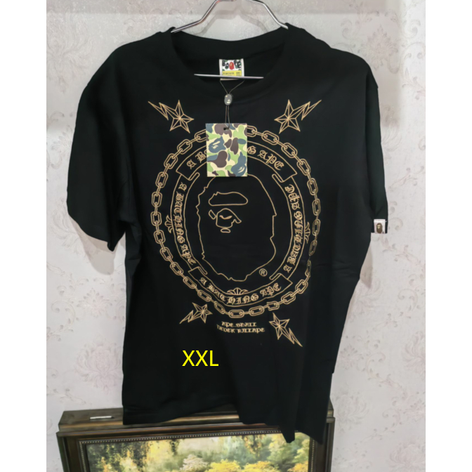 BAPE Áo thun nam nữ ngắn tay ngắn tay ngụy trang cổ tròn mới