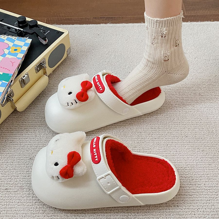 Dép Bông Đi Trong Nhà Bằng Vải cotton Chống Trượt Thoải Mái Họa Tiết Hoạt Hình Thời Trang Thu Đông 2023