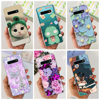 Ôp Điện Thoại tpu Dẻo Họa Tiết Khủng Long / Mèo Dễ Thương Cho samsung galaxy s10 + sm-g975f / s10 sm-g973f samsung s10 s10 plus Ốp