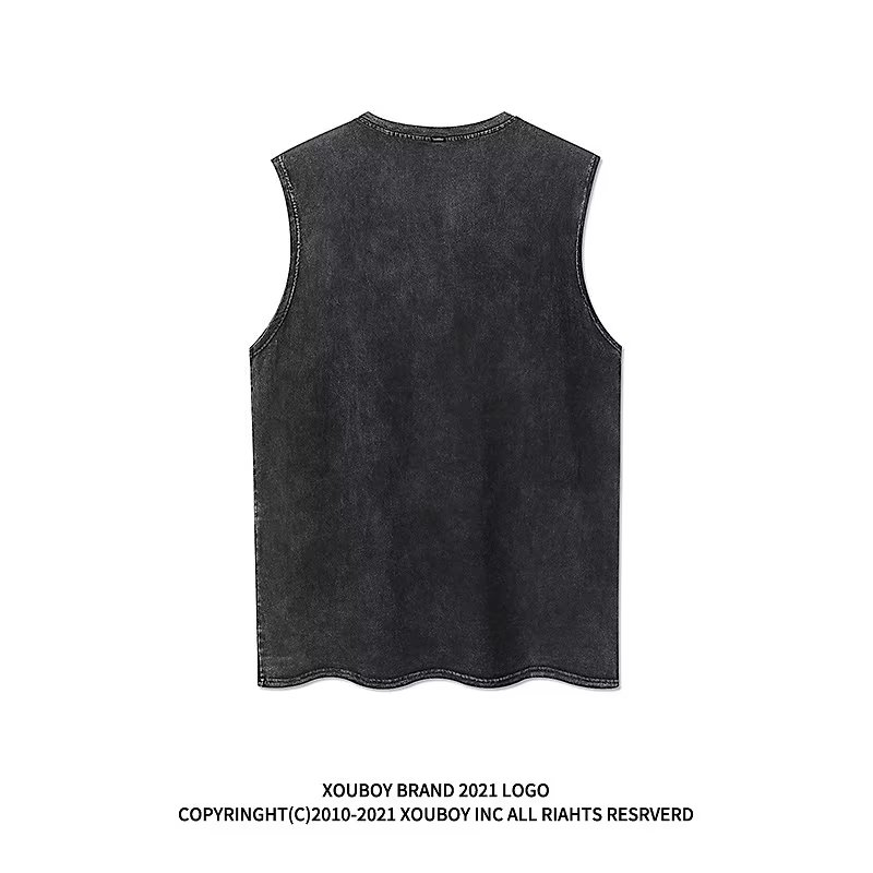 Áo Thun Sát Nách Dáng Rộng Phong Cách hip hop Đường Phố Âu Mỹ Cá Tính Cho Nam