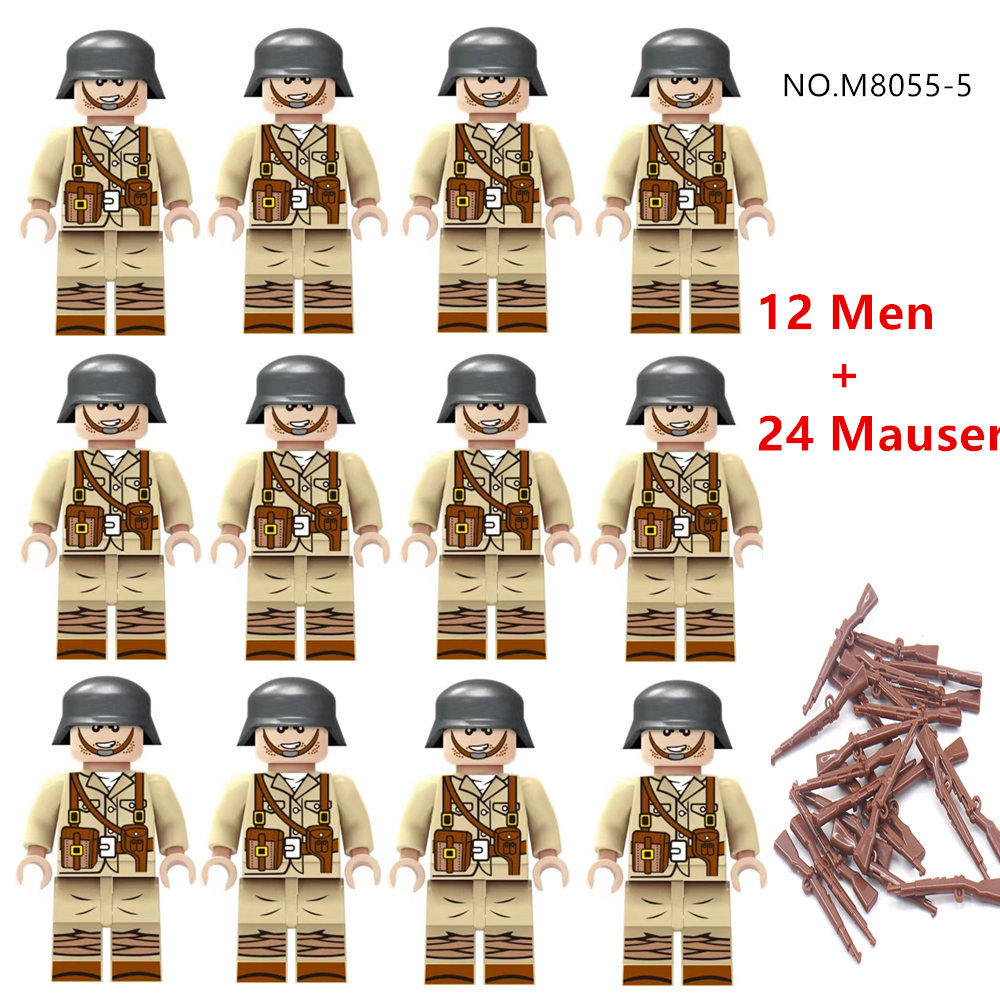 Bộ 12 Mô Hình Lính Kèm Phụ Kiện Chất Lượng Cao