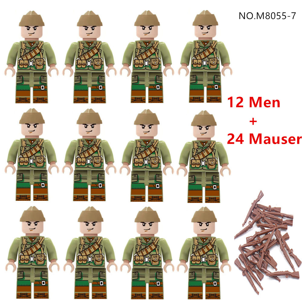 Bộ 12 Mô Hình Lính Kèm Phụ Kiện Chất Lượng Cao