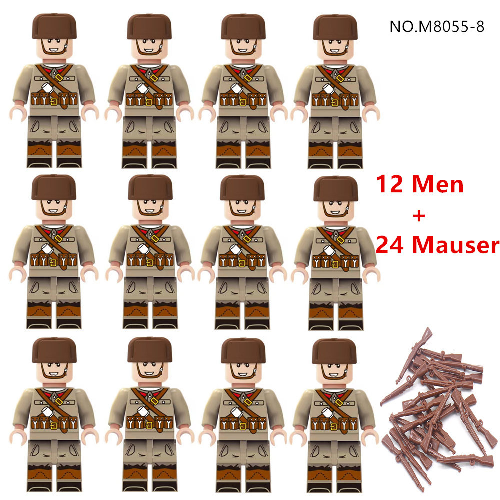 Bộ 12 Mô Hình Lính Kèm Phụ Kiện Chất Lượng Cao
