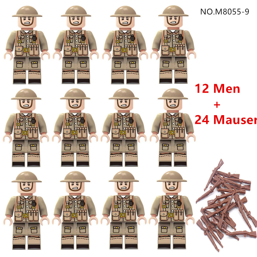 Bộ 12 Mô Hình Lính Kèm Phụ Kiện Chất Lượng Cao