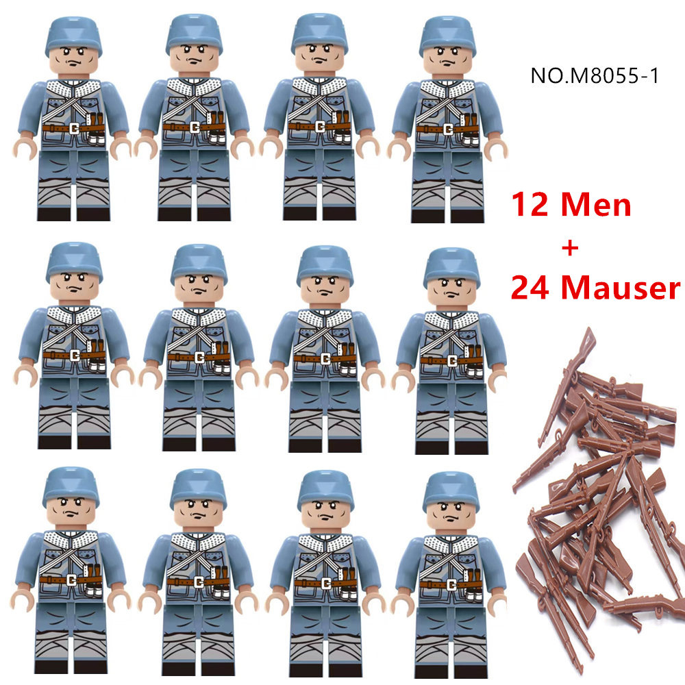 Bộ 12 Mô Hình Lính Kèm Phụ Kiện Chất Lượng Cao