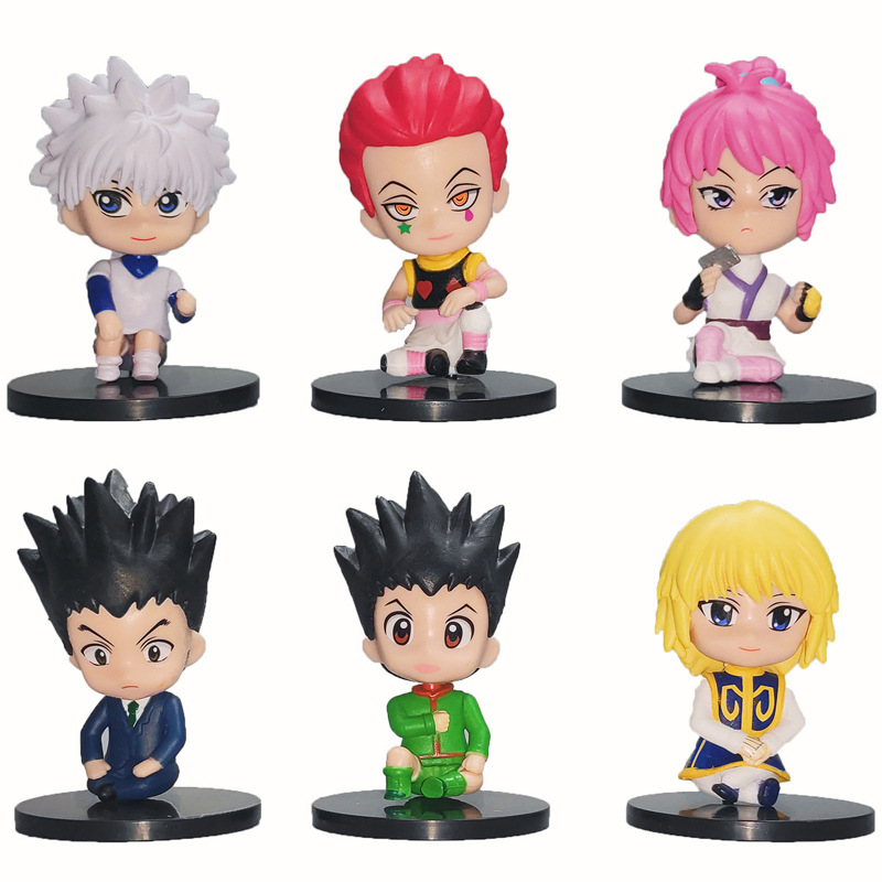 Set 6 Mô Hình Nhân Vật Phim hunter X hunter 8-10cm