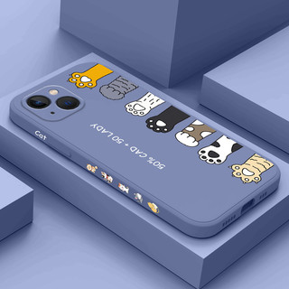 Ốp Điện Thoại Silicon Dẻo Họa Tiết Chú Mèo Dễ Thương Cho iphone 13pro 13 12 mini pro 5g max