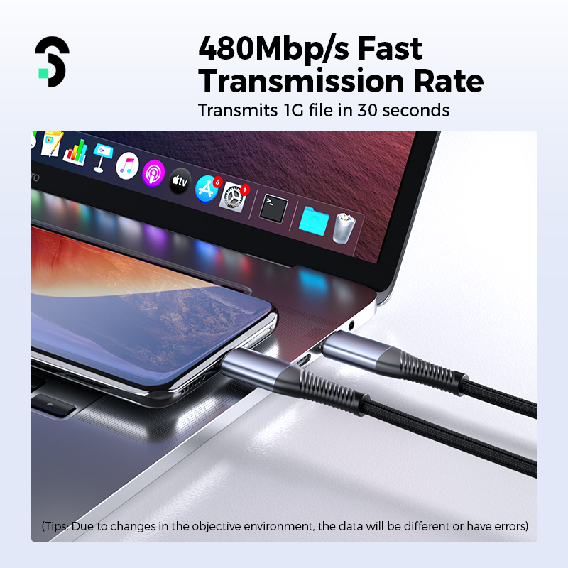 Soomfon Dây Cáp Sạc Nhanh usb Loại c 100w / 60w Cho macbook ipad phone galaxy