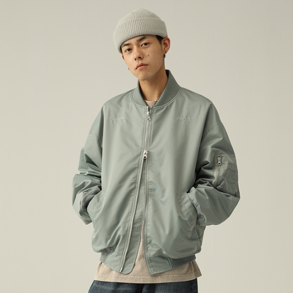 Áo Khoác bomber Thêu Chữ Phong Cách retro Thời Trang Cho Nam