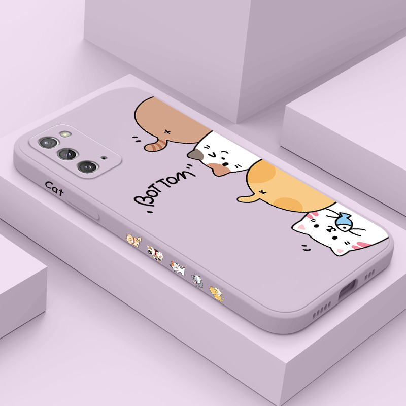Ốp Lưng silicone HìNh Con MèO Cho samsung galaxy note 5g 20 10 9 ultra plus
