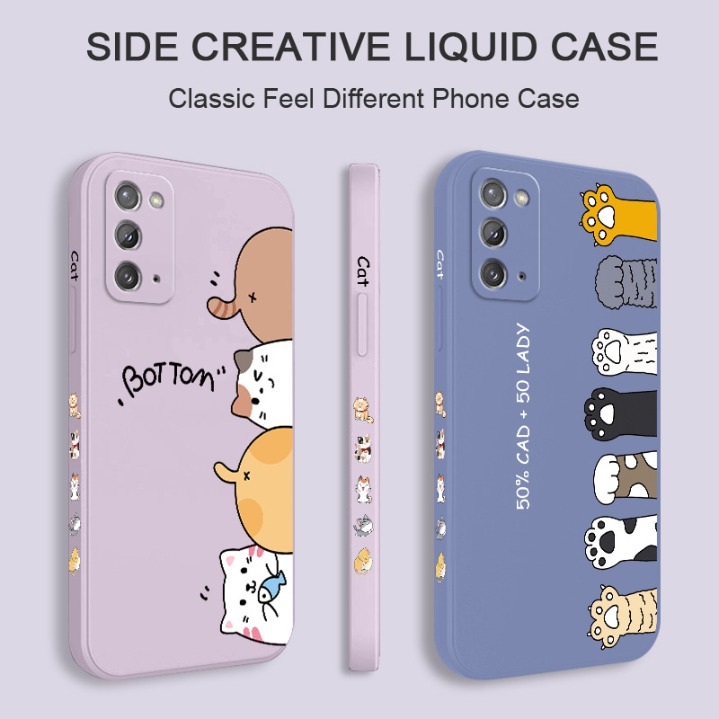 Ốp Lưng silicone HìNh Con MèO Cho samsung galaxy note 5g 20 10 9 ultra plus