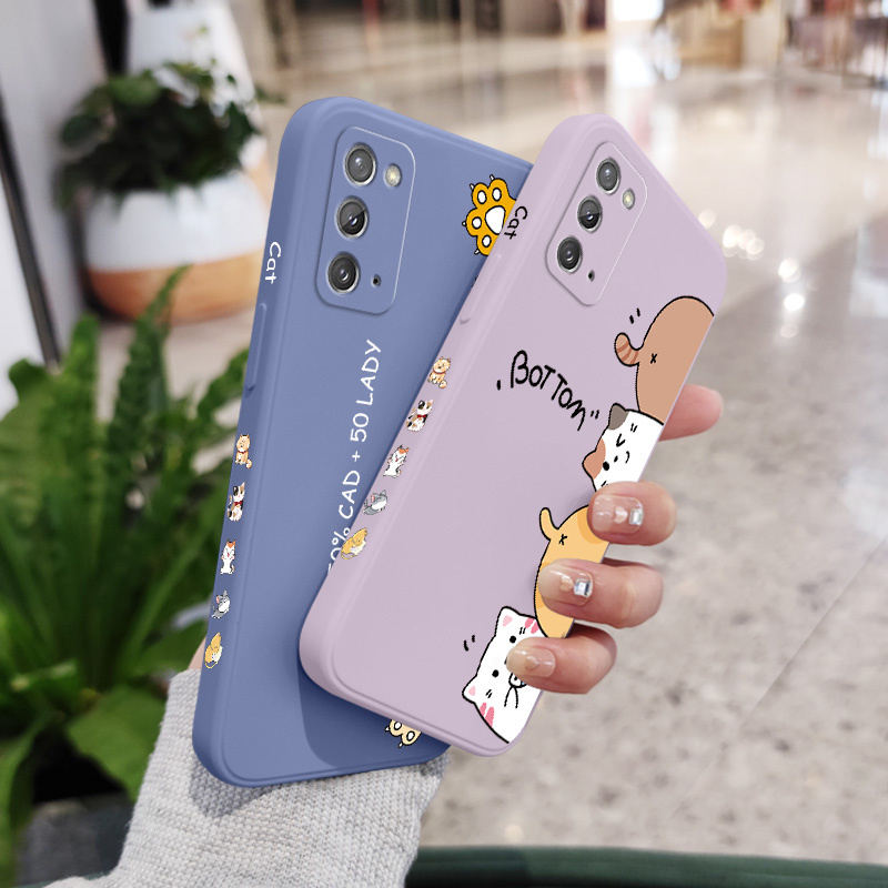 Ốp Lưng silicone HìNh Con MèO Cho samsung galaxy note 5g 20 10 9 ultra plus