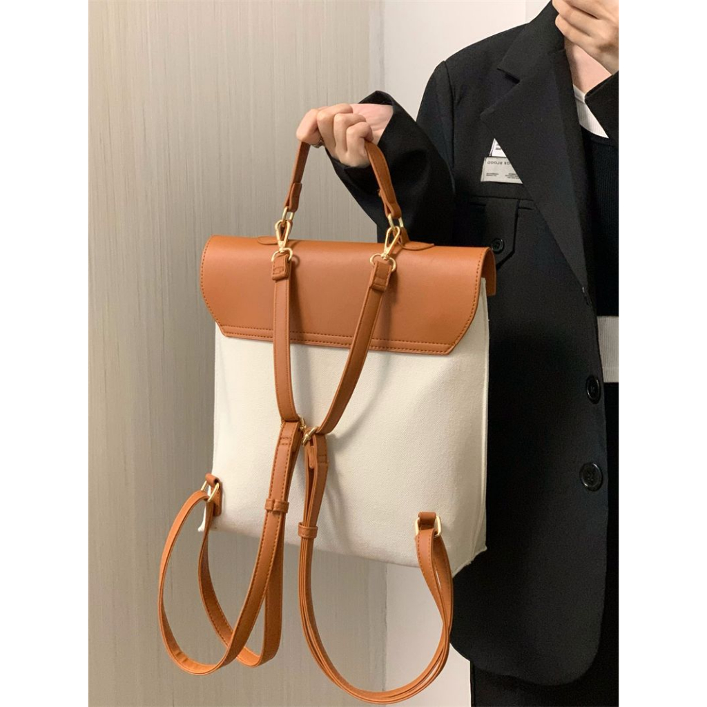 Ba Lô Học Sinh Vải Bạt Thời Trang Hàn Cho Nữ