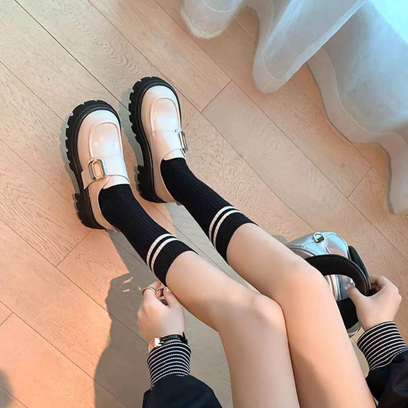 ❤❤Giày Lười Da Bóng Đế Dày Thời Trang Hàn Quốc Cho Nữ