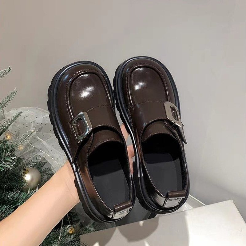 ❤❤Giày Lười Da Bóng Đế Dày Thời Trang Hàn Quốc Cho Nữ