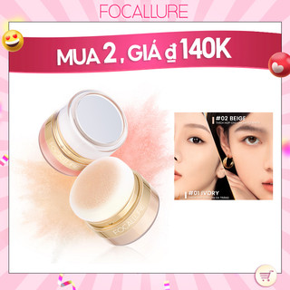Phấn Má Hồng FOCALLURE Kiểm Soát Dầu Chống Mồ Hôi Kèm Bông Phấn Đầu Nấm Tiện Dụng