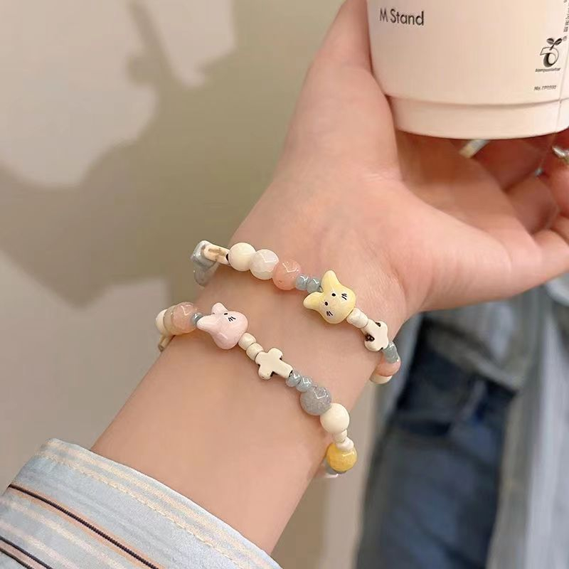 Vòng Tay Cặp Đôi Thỏ Macaron Phong Cách Mới Mùa Hè 2023