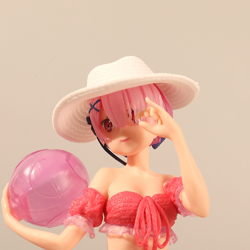 Mô Hình Nhân Vật rem ram Mặc Đồ Bơi Trong Re: Life in a different world from zero Cao 22cm
